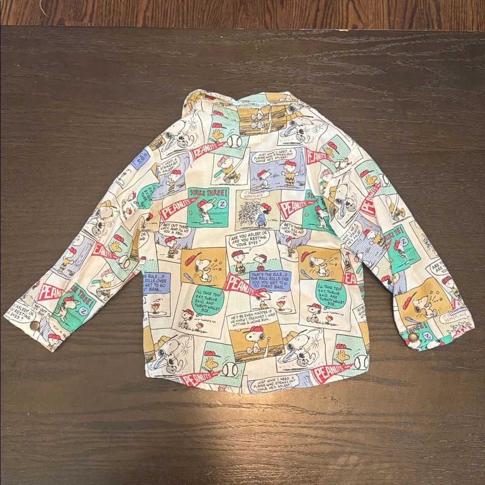 Zara Peanuts Cartoon Print Shirt